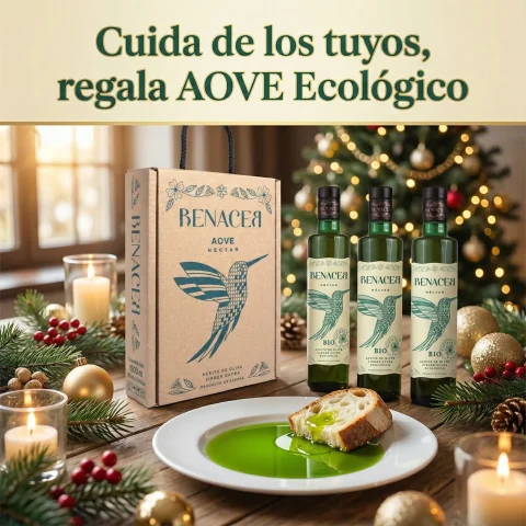 Pack regalo AOVE ecológico 3 botellas Renacer